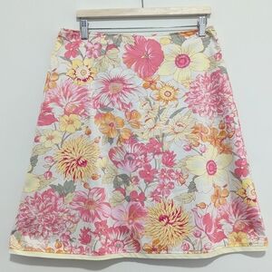 RW&CO A-line skirt in yellow floral print